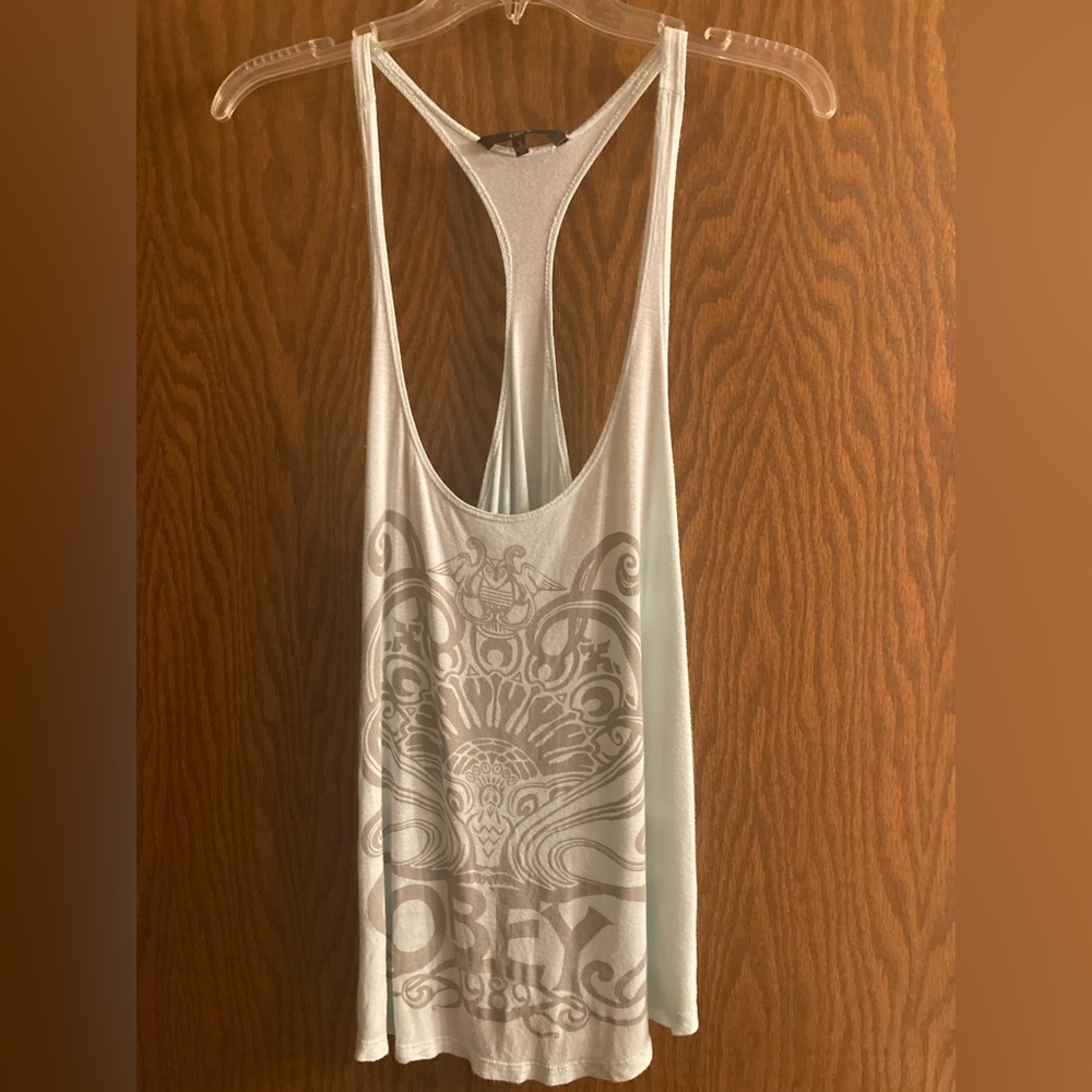 Obey Sky Blue Graphic Tank Top